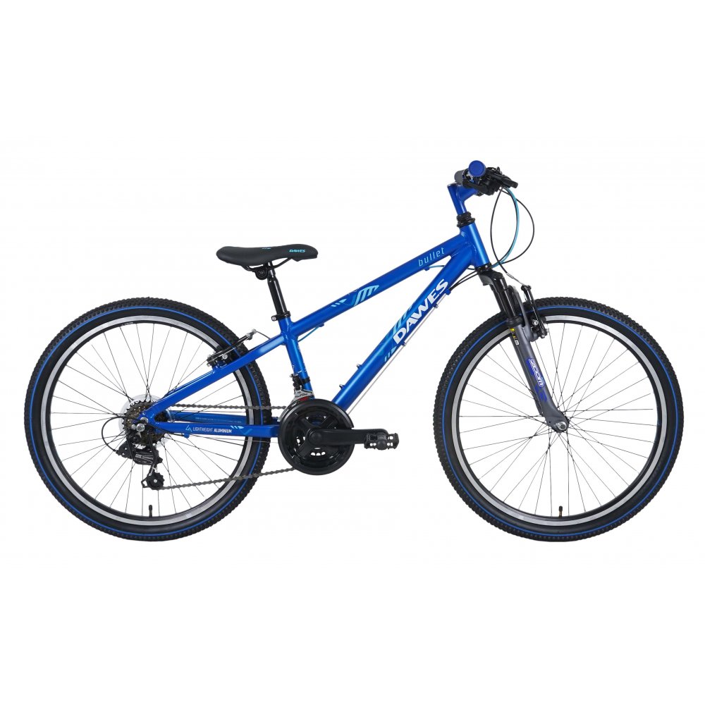 Dawes 24″ Bullet HT Kids Mountain Bike lightweight 18 speed Hardtail Blue