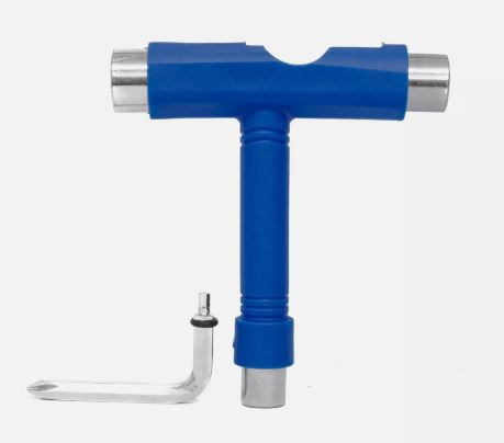 G-Tool Utility Skate Tool - Royal Blue The Utility Skate Tool from G-Tool T-Grip Multi Tool Pop Out Allen Key/Phillips Screwdriver 3 x Sockets (Bolts, Wheels, Kingpin) Durable Polycarbonate Body