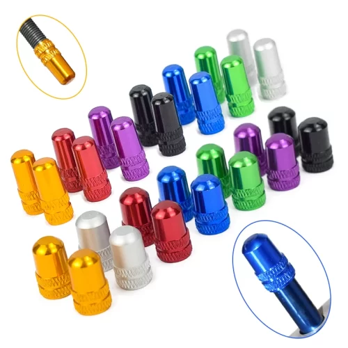 4/8pcs Aluminum Alloy Bicycle Tire Presta & Schrader Valve Caps - Image 2