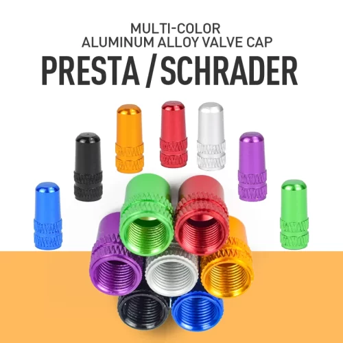 4/8pcs Aluminum Alloy Bicycle Tire Presta & Schrader Valve Caps