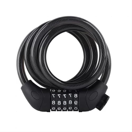 5 Digit Code Bicycle Lock, 1200mm * 12mm, Anti-theft, Bike Security Accessory, Steel Cable, Cycling