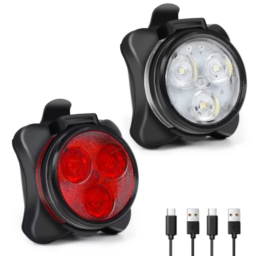 Super Bright Bicycle Headlight Tail Light Outdoor Night Lights Warning Lights Usb Rechargeable Led Waterproof Bike Light