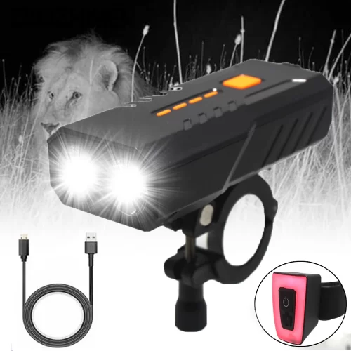 Waterproof Bicycle Light LED USB Rechargeable IPX65