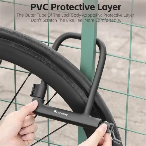 Bicycle U Lock Anti-theft Steel Security Bike Locks - Image 2