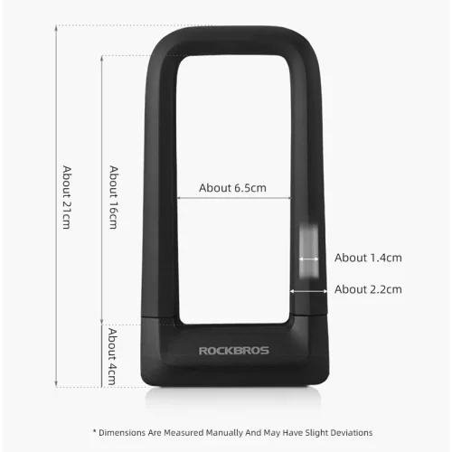 ROCKBROS Bike Lock Silicone U-Shaped Lock Resistant To Hydraulic Shear Motorcycle Anti-Theft Lock Electric Bicycle Accessories - Image 5