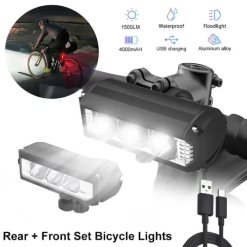 Front Light Headlight Rechargeable LED USB Flashligh 4000Mah - Image 6