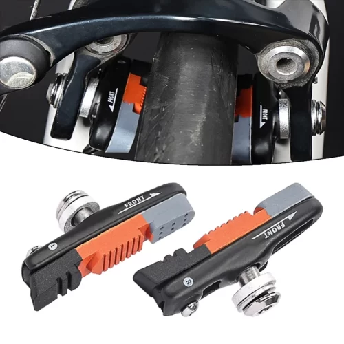 1Pairs Road Bike Brake Pads C-Brake Pad CNC Aluminum Alloy For-Durable Silence Rubber Bicycle Brake Shoes Cycling Accessories