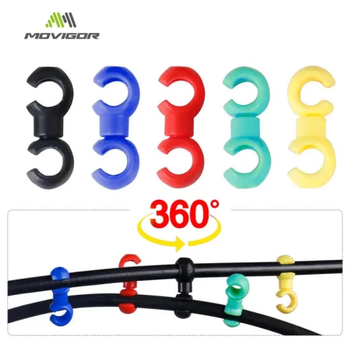 10/20 PCS S-Shaped Cross Cable Clips for Bicycle Brake Shift Line Rotatable MTB Bike Hose Guide Tidy Ties Buckle Holder C Hooks