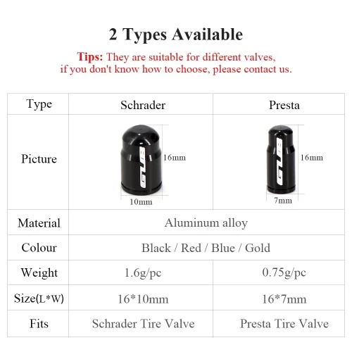 Aluminum Bicycle  Schrader/Presta Tire Valve Cap - Image 14