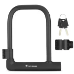 Bike U-Lock Heavy Duty Anti-Theft Lock with 2 Keys & Holder