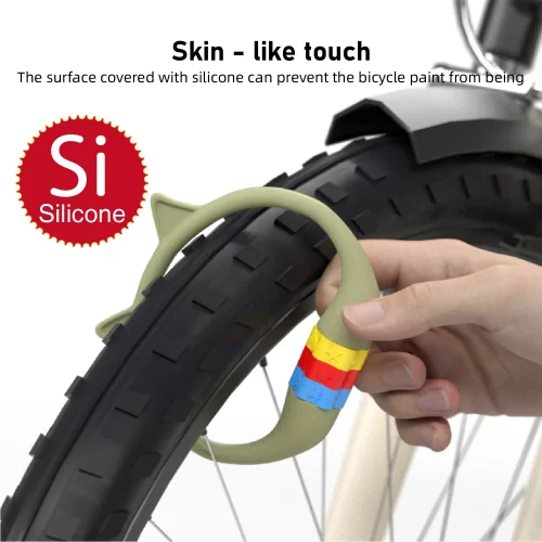 SUSEMSE Fashion Cat Ear Shaped 3-digit Cartoon Combination Bicycle Anti-theft Lock Password bike lock Code Lock for MTB - Image 4