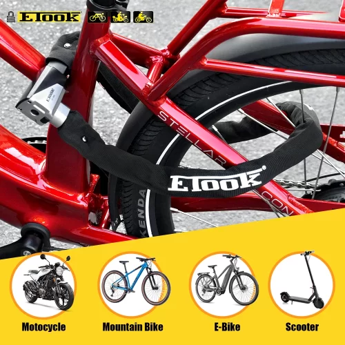 ETOOK Bicycle Lock MTB Road Bike Lock Anti Theft Heavy Duty Safety Anti-Theft Chain Lock for Motorcycle Scooter Bike Accessories - Image 6