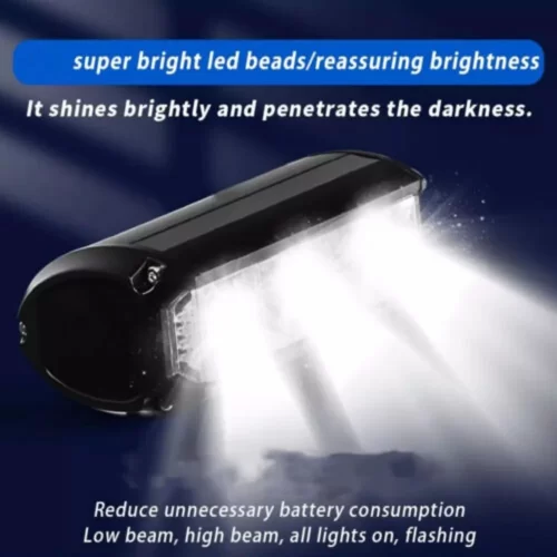 Front Light Headlight Rechargeable LED USB Flashligh 4000Mah - Image 2