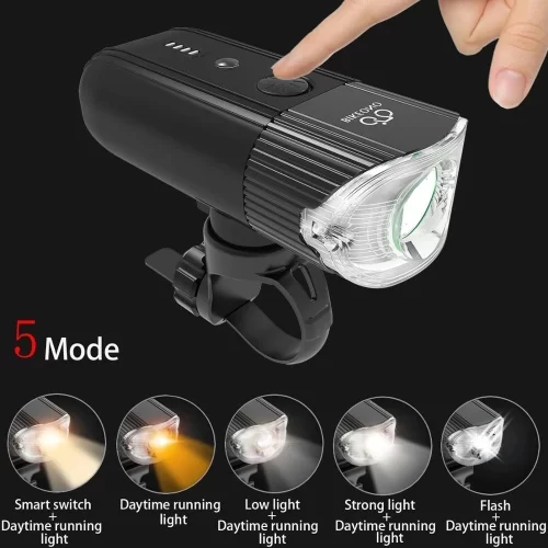 Bicycle LED Rechargeable FrontLight 1200 Lumens - Image 5