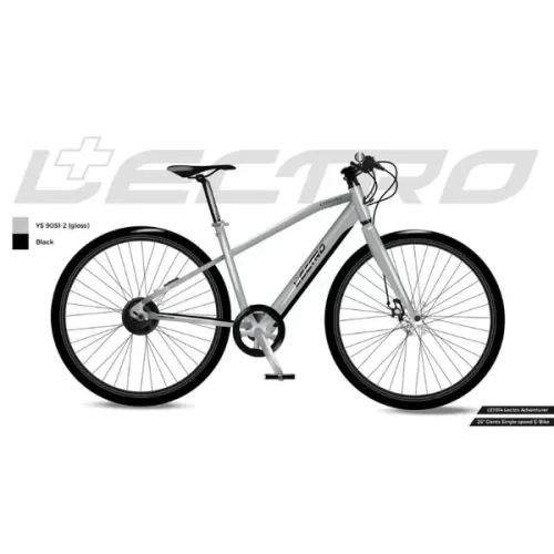 Lectro Adventurer 26 Inch Wheel Electric Bike Silver Single Gear