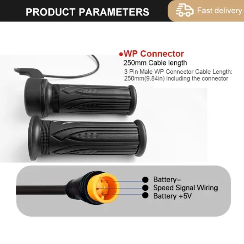 eBike 20X Full Twist throttle Right Hand 12V-72V 3pin - Image 4