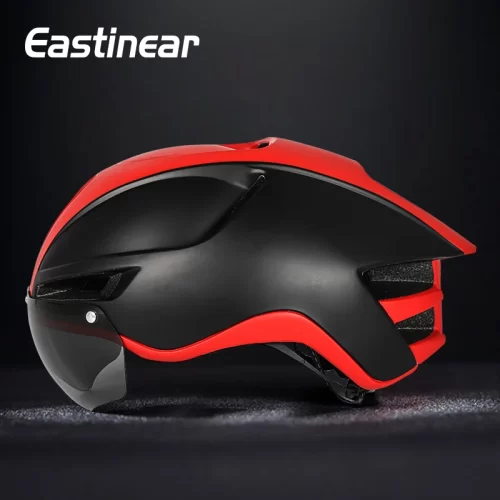Mountain Bike Helmet Adult With LED Charging Taillight Goggles