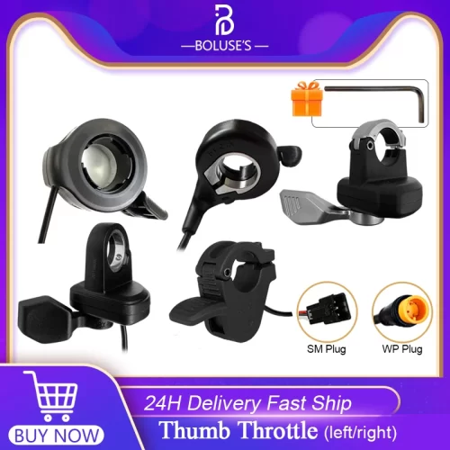 Electric Bike Thumb Throttle Right/Left 3 Pin 24V-72V