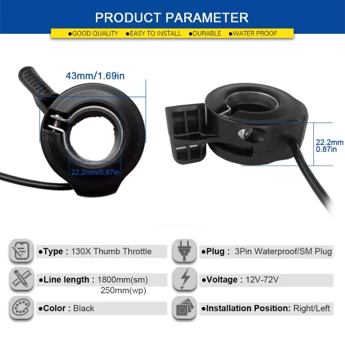 Thumb Throttler Bicycle 130X 3 Pin - Image 2