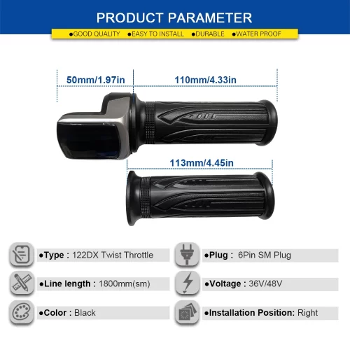 Right Hand Throttle ebike 122DX 36V 48V - Image 2