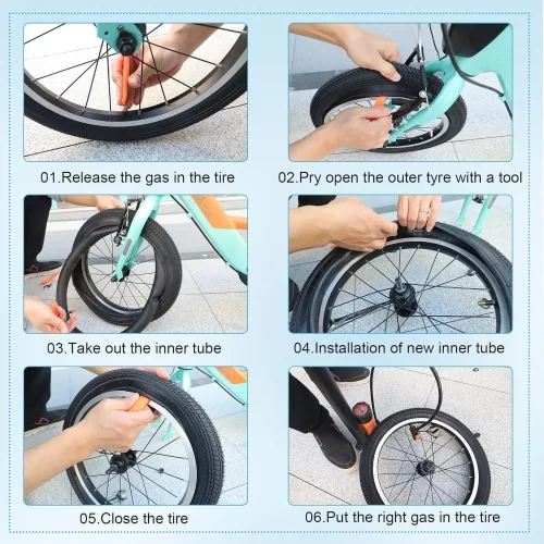2 PACK White Black 20 Inch Bicycle Tires 20 x 2.125 Bike - Image 5