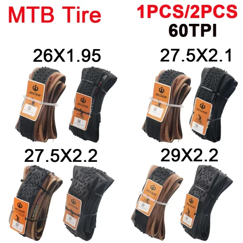 Foldable Tire 26X1.95/27.5X2.1/27.5X2.0/29X2.2 Black/Yellow 60TP