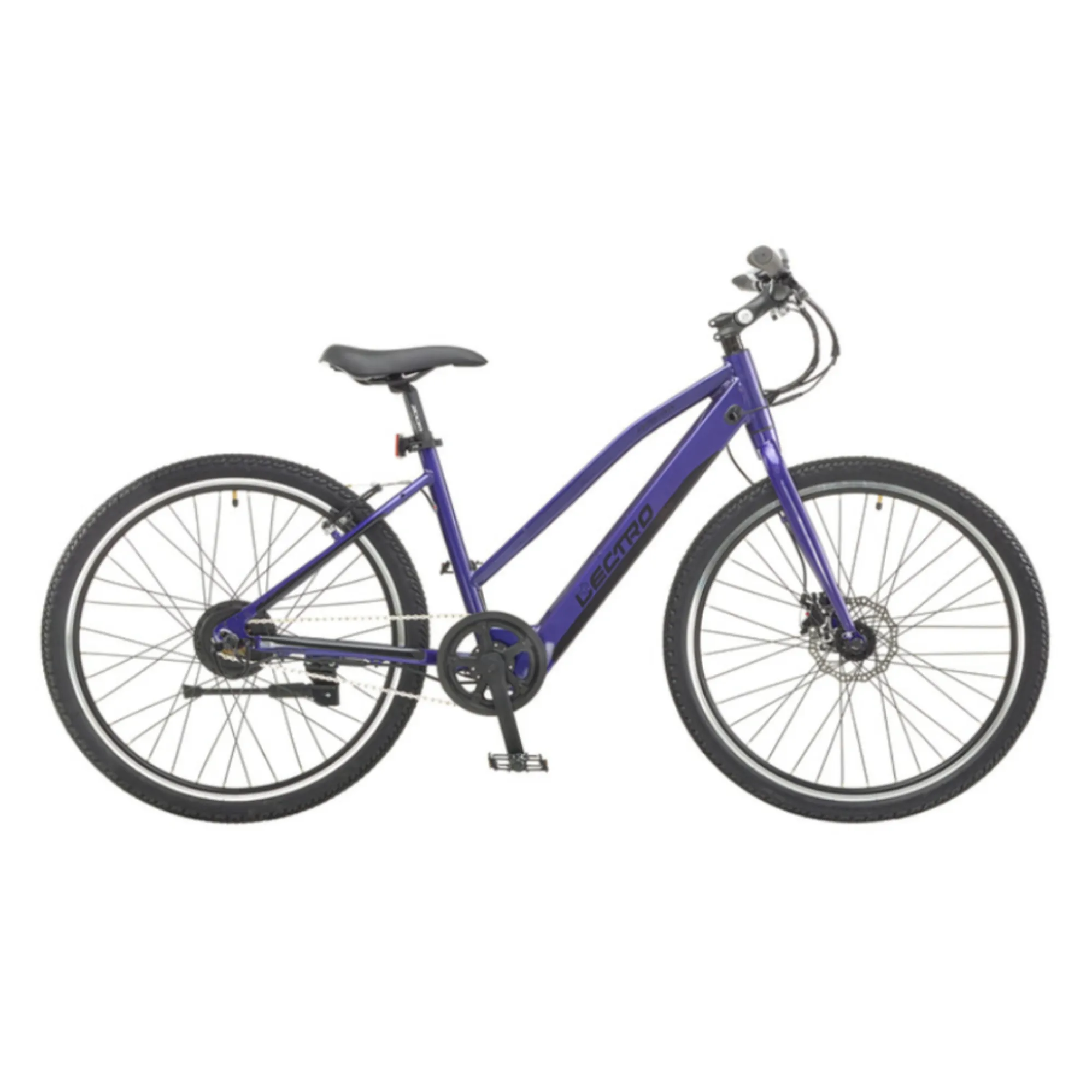 Lectro Adventurer 26 Inch Wheel Electric Bike Purple Single Gear
