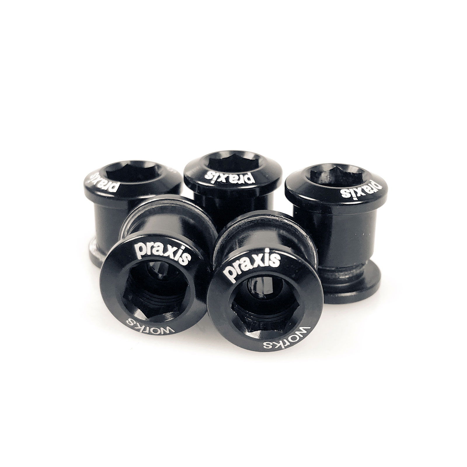Praxis - SPARE - Chainring Bolts Alloy Black (5 pack)
