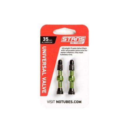 Stans NoTubes - VALVE STEM PAIR UNI AL PRESTA 35MM GREEN