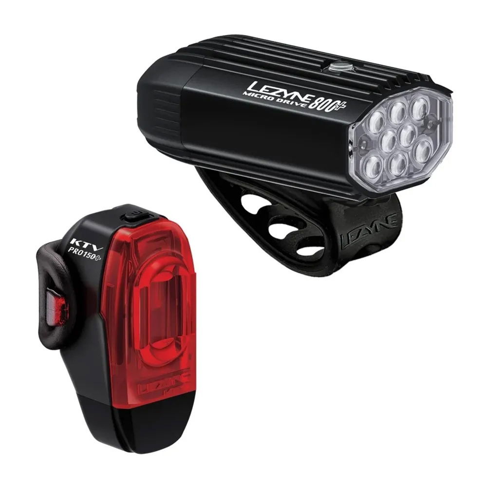 Lezyne - Micro Drive 800+ /  KTV Drive Pro+ Pair - Black