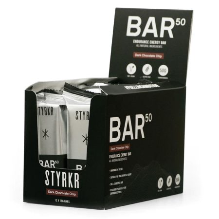 STYRKR - BAR50 Dark Chocolate Chip Energy Bar x12
