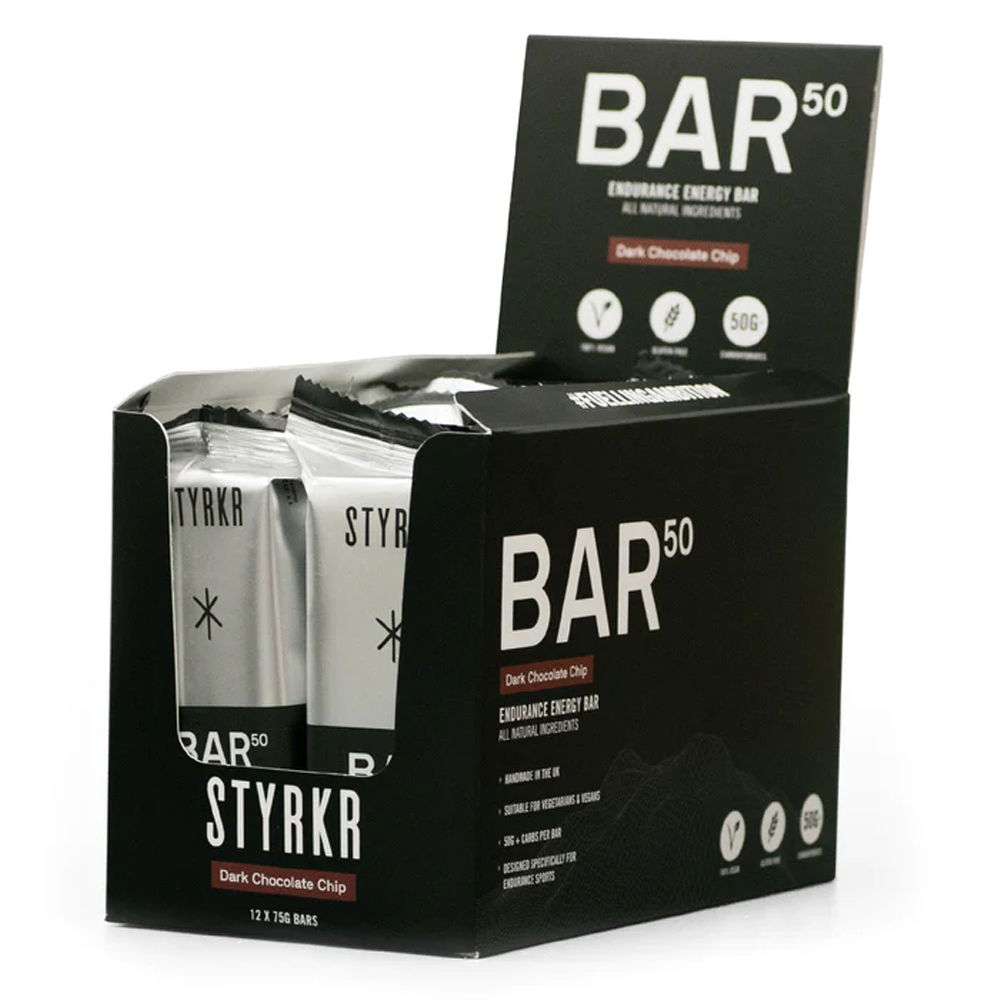 STYRKR - BAR50 Dark Chocolate Chip Energy Bar x12