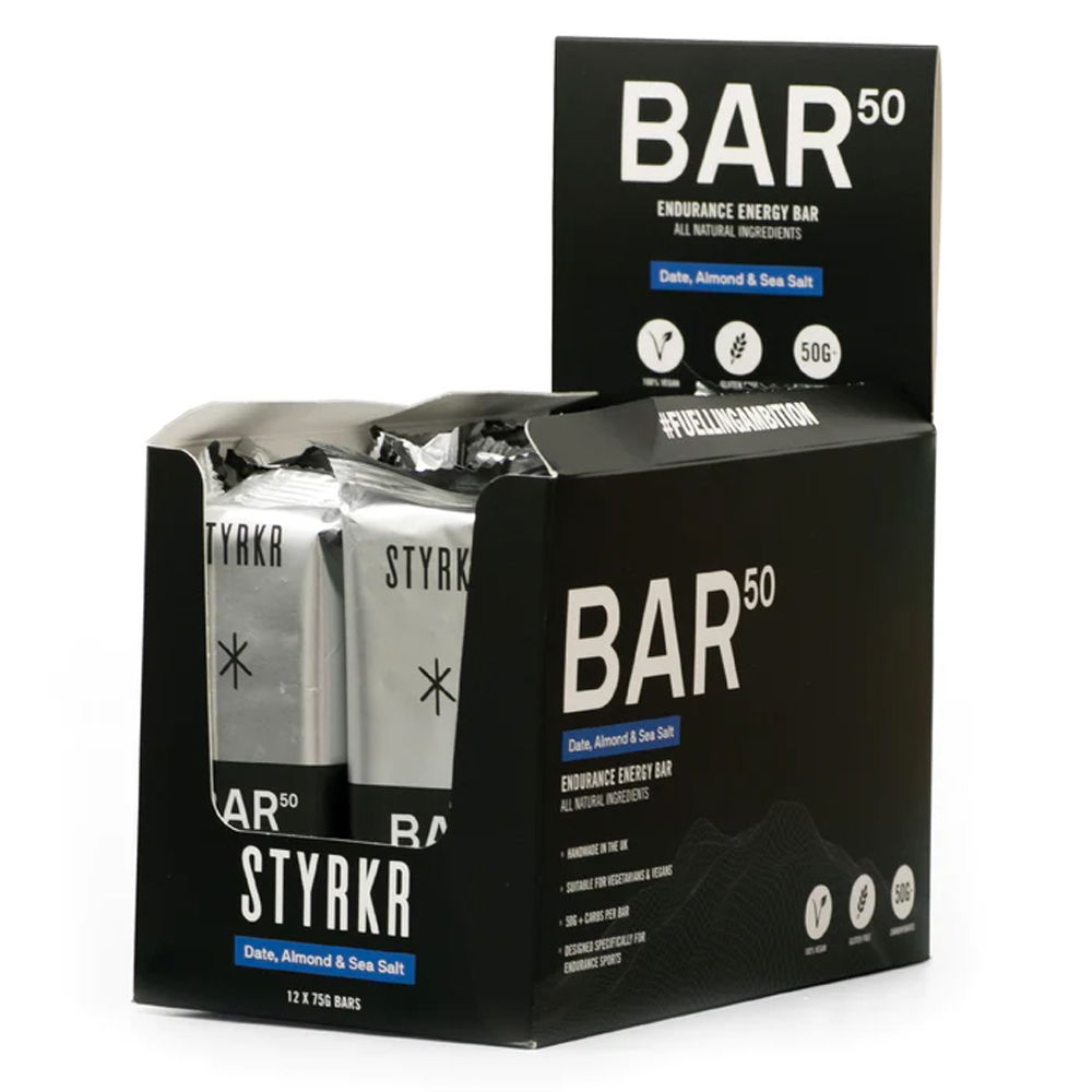STYRKR - BAR50 Date, Almond, Sea Salt Energy Bar x12