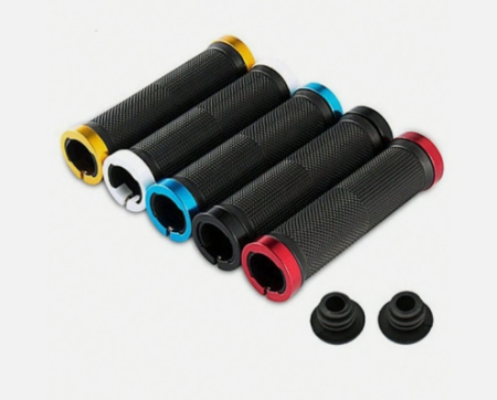 Double Lock On Locking Handle Bar Grips Bicycle MTB Mountain Bike BMX Sport Various Colours