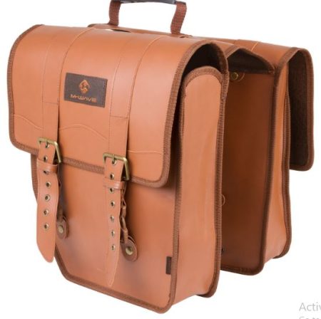 M-Wave Amsterdam Double L Leather Style Twin Pannier Bag
