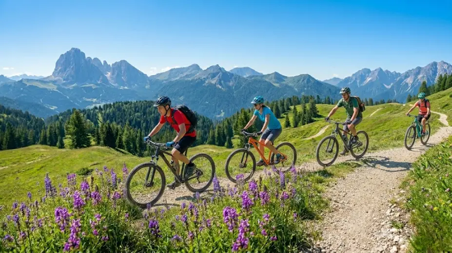 mountain bikes