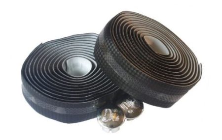 Handlebar Tape with End Caps (Black)