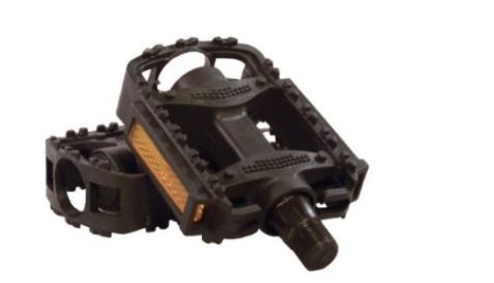 MTB Pedals single pedals with reflectors colour black