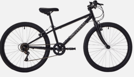 Universal Black 24 inch Mountain Bike Junior bike 6 Speed