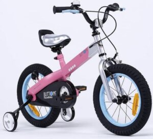 RoyalBaby Girls’ Button Freestyle Bike Bicycle, matt-Pink, 12″