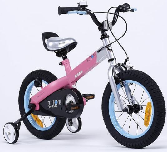 RoyalBaby Girls’ Button Freestyle Bike Bicycle, matt-Pink, 12″