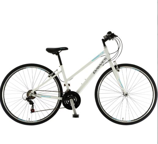 Dawes Discovery 101 Low Step Hybrid Bike in White