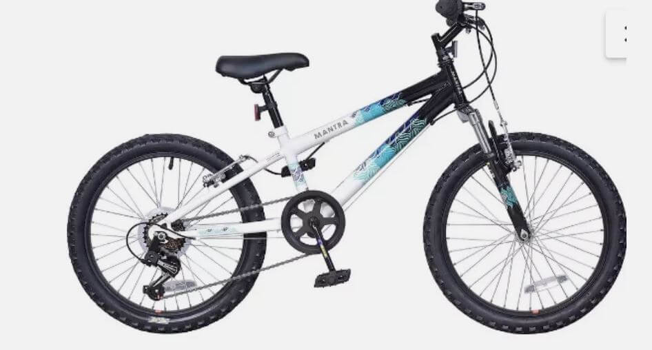 Mantra Boys 20" Wheel FS 6 Speed Mountain Bike Kids Girls Bike